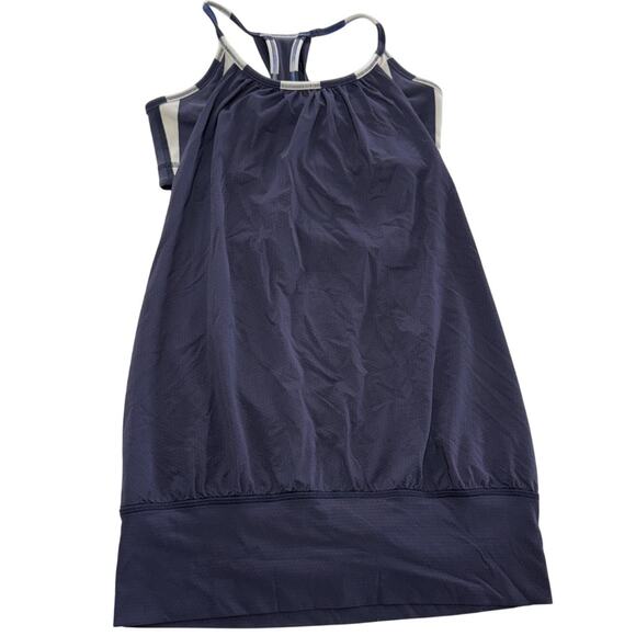 Lululemon Tank Top Womens 4 Navy Blue No Limits Racerback Athletic Loose Fit Gym - Picture 1 of 6